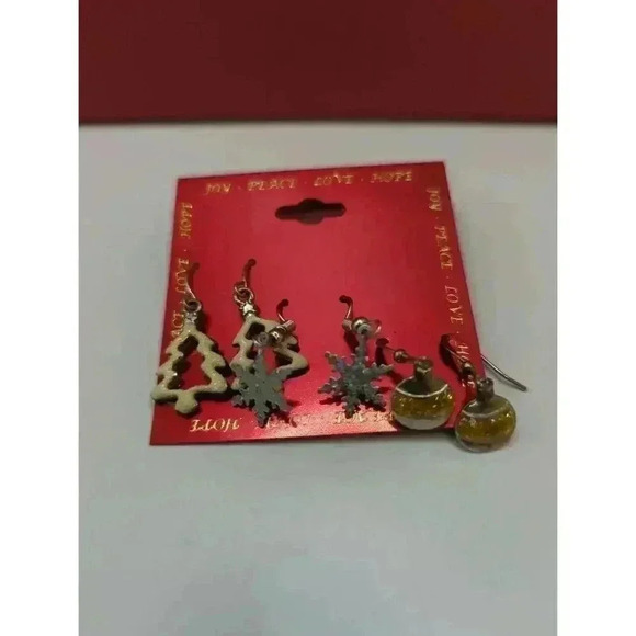 Avon Snowflake Bundle Necklace NWT Earrings Silver Tone Rhinestones Jewelry Set - Picture 6 of 7